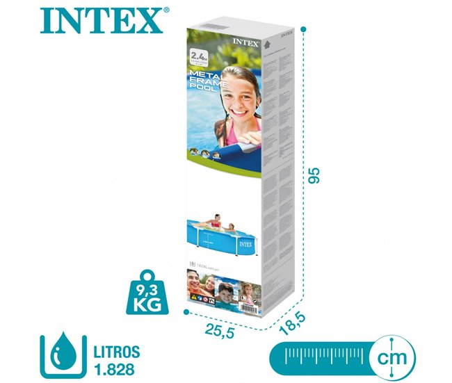 Piscina tubular redonda INTEX Metal Frame Azul
