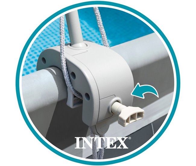 Toldo para piscina tubular com proteção UV + 50 INTEX Branco