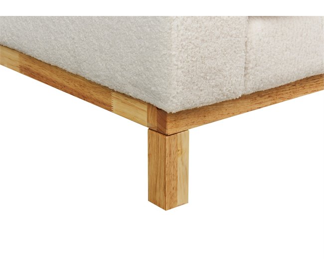 Beliani Sofá de 3 lugares Bouclé SIGGARD Branco