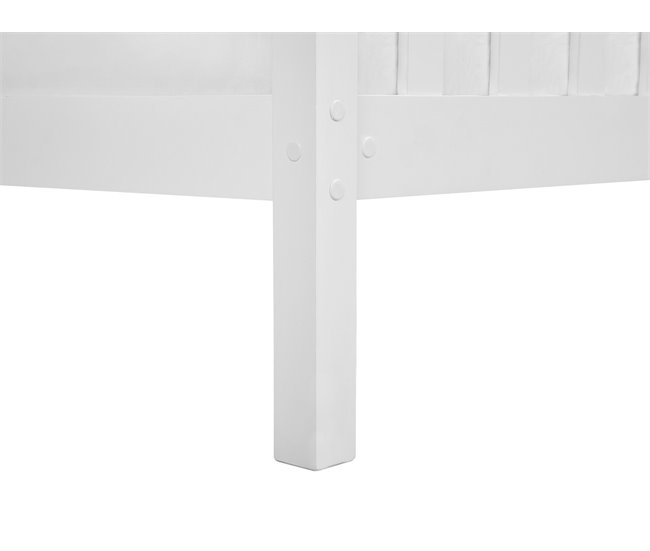 Beliani Cama com estrado Pinho GIVERNY 99x208 Branco