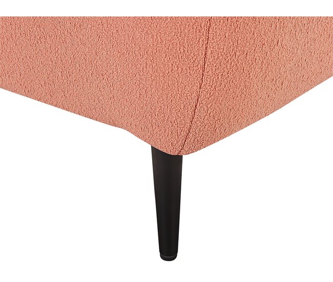 Beliani Chaise longue à esquerda Bouclé CHEVANNES Cinza Escuro