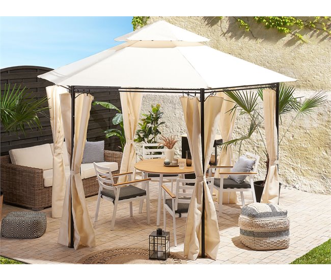 Beliani Pérgola de Jardim PORTEL 350x350 Bege