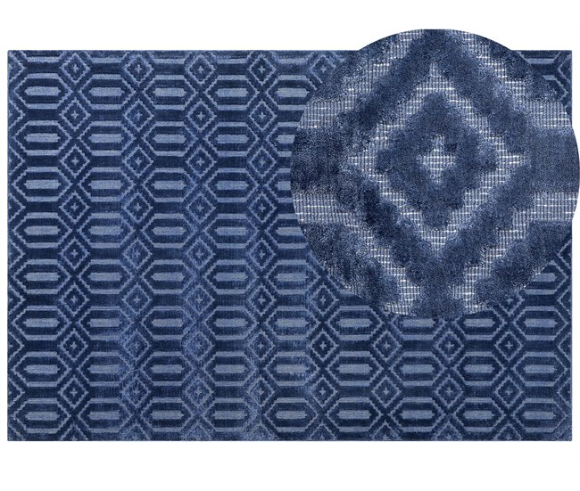 Beliani Pelos curtos ADATEPE 160x230 Azul Marino