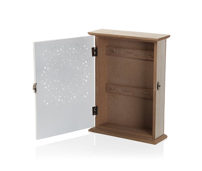 Caixa de chaves MANDALA 26cm em mdf Branco