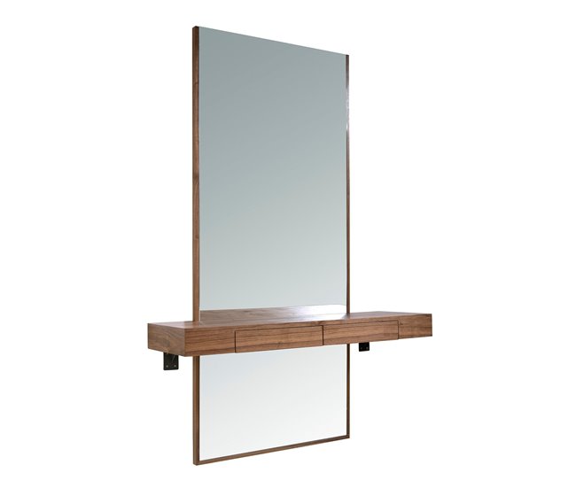 ANGEL CERDA Espelho de parede retangular nogueira Nogal