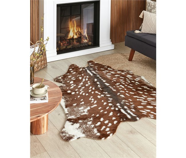 Beliani Decoração em pele de ovelha KNOLL 130x170 Castanho