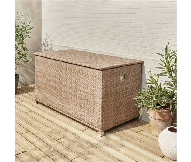 Arca de arrumação de jardim 162x82 Bege