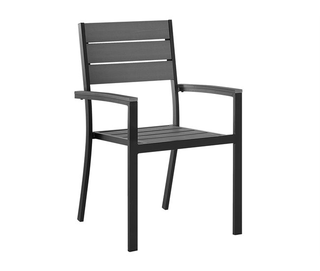 Beliani Silla de jardín PRATO Cinza