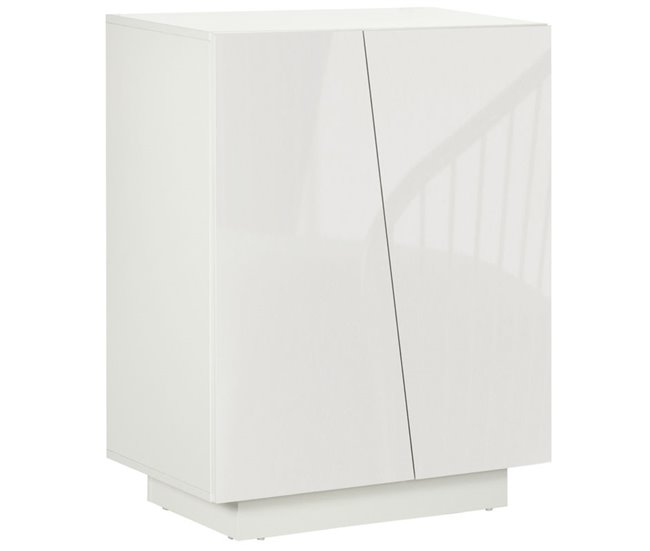 Aparador para Sala de Estar Melamina de Madeira HOMCOM Branco