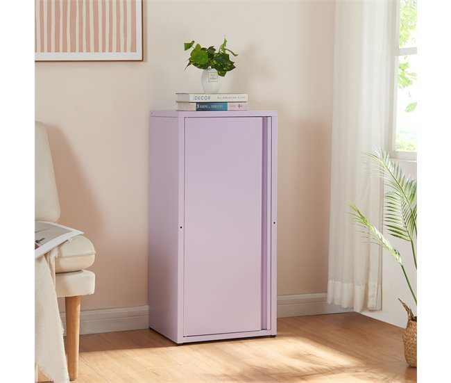 Armário de escritório Burlöv aço Violeta