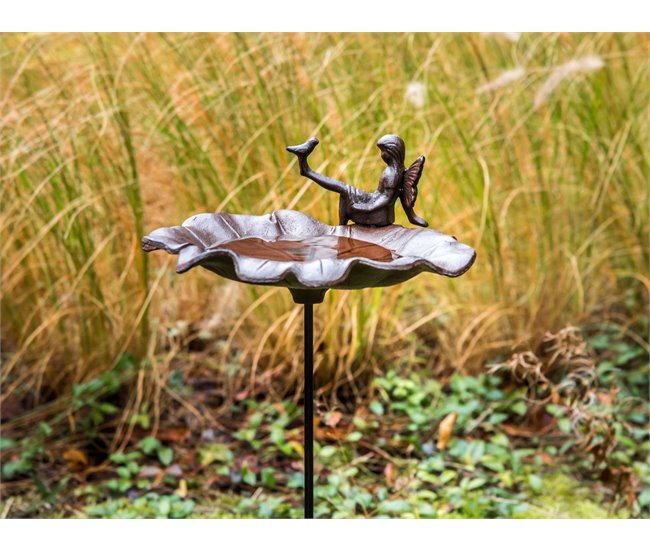 Beliani Fuente de bano para pájaros MAGPIE Castanho