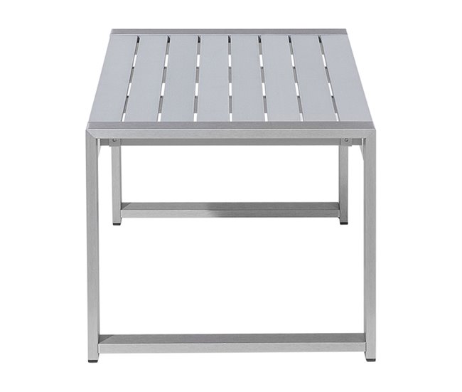Beliani Mesa de centro SALERNO 50x90 Cinza Claro