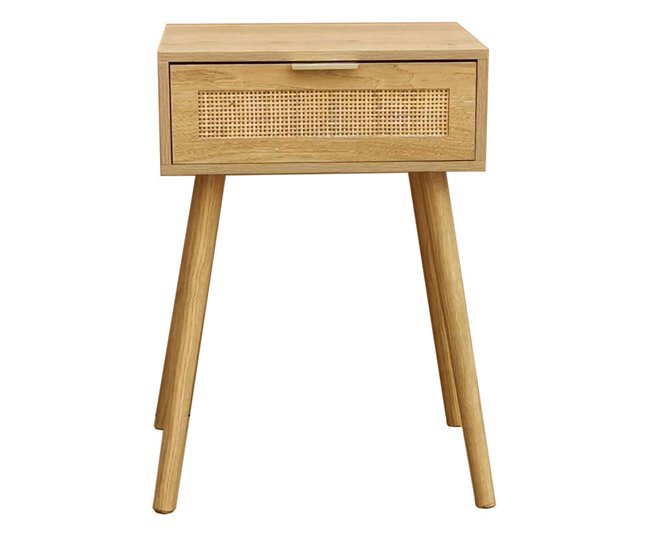 Mesa de cabeceira frisa estilo nórdico 1 gaveta de melamina 40