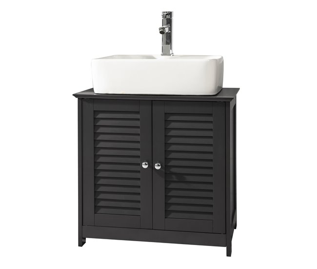 Armário de lavatório com 2 portas FRG237-W SoBuy 60 Branco