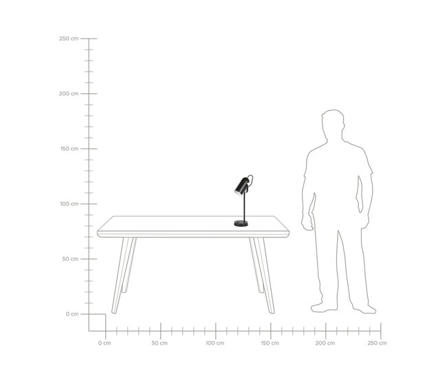 Beliani Candeeiro de mesa TYRIA Preto