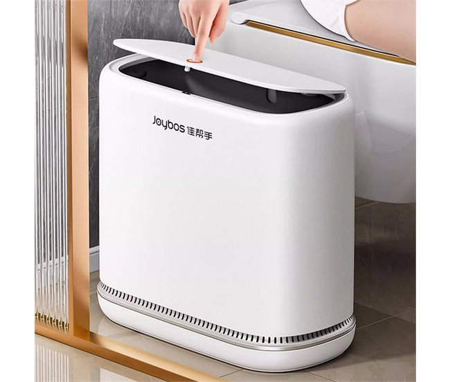 Lixeira grande de encaixe Joybos Branco