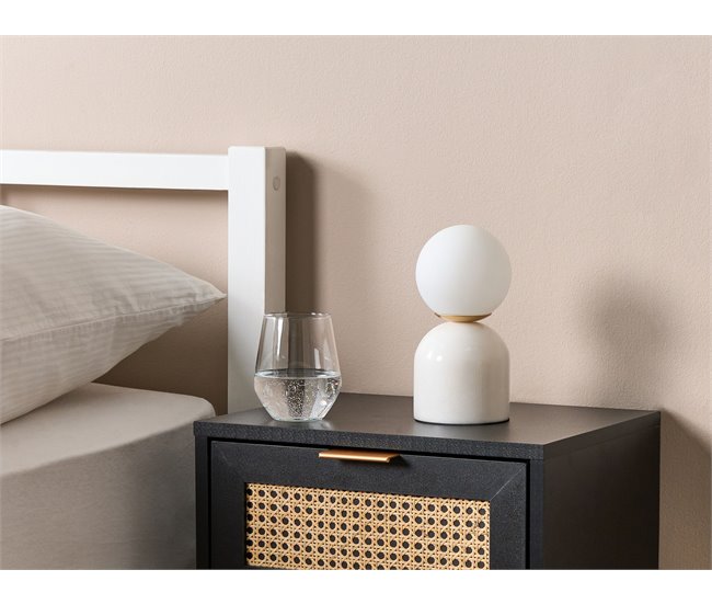 Beliani Candeeiro de mesa KIWI Branco