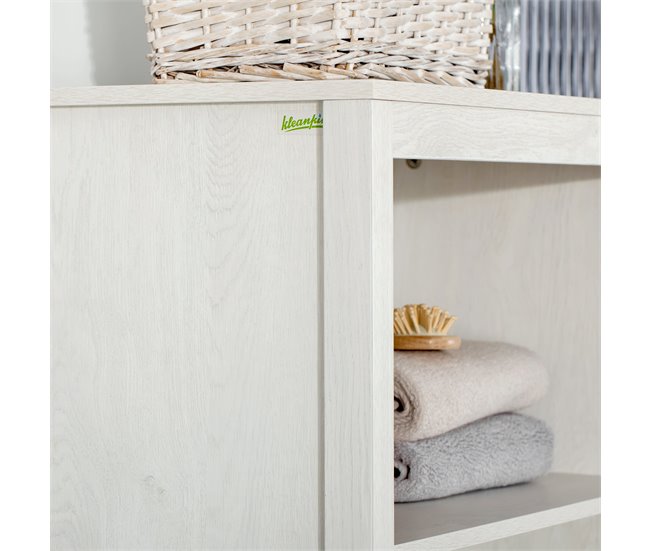 Armário Casa de Banho Melamina de Madeira kleankin Branco