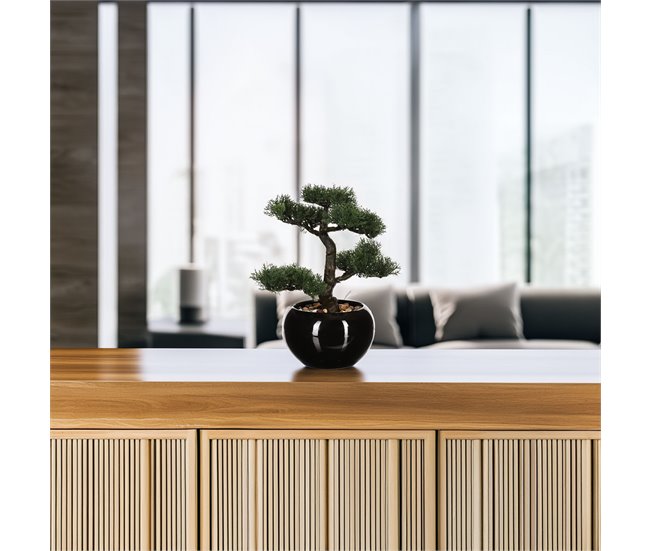 WELL HOME - Bonsai artificial em vaso de cerâmica Verde