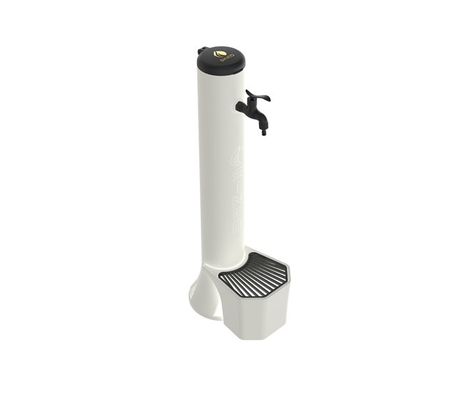 KIT TRITONO SINADO Fonte exterior com balde de 5 litros de polietileno, Branco Branco