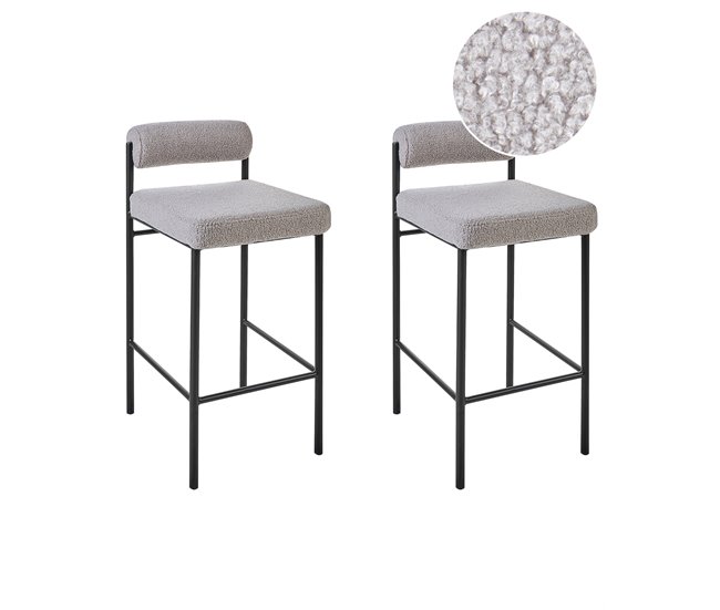 Beliani Silla de bar AMAYA Azul