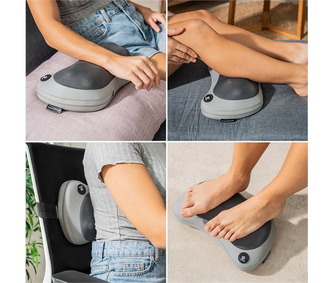 Massajador Shiatsu Compacto Recarregável Preto