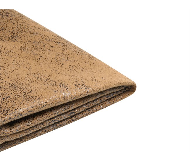 Beliani Cama com estrado Pele sintética FITOU 150x214 Castanho