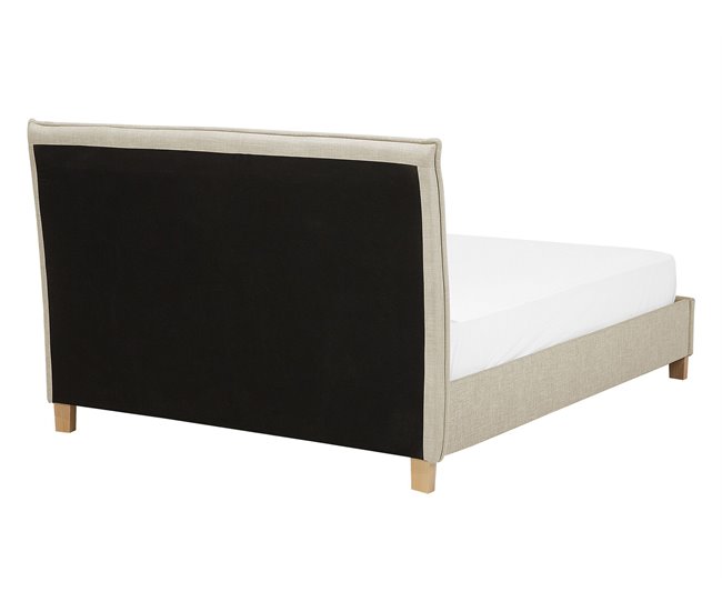 Beliani Cama com estrado Poliéster SENNEZ 155x216 Bege
