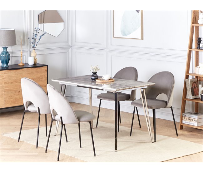 Beliani Mesa de jantar GREYTON 70x120 Branco