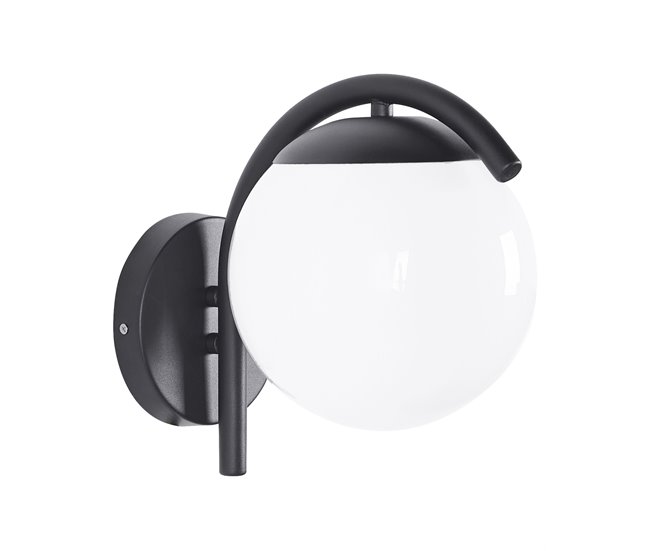 Beliani Iluminação de parede para exterior KULSI Preto