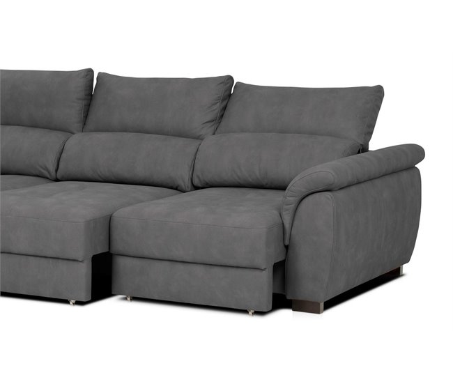 Chaise longue BENSON com cama Antracite