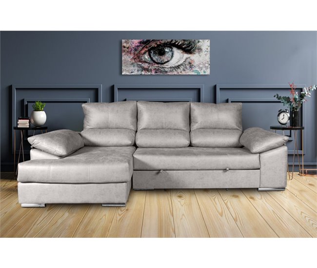 Sofá-cama Chaise Longue Daniel 270 cm Areia