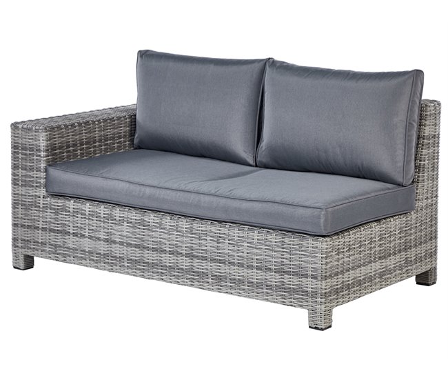 Beliani Conjunto lounge TEGLIO Cinza Escuro