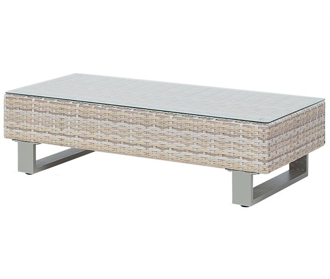 Beliani Conjunto lounge LANCIANO Cinza