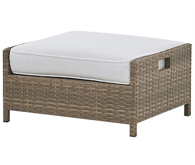Beliani Conjunto lounge Ratan sintético BELLUNO Branco