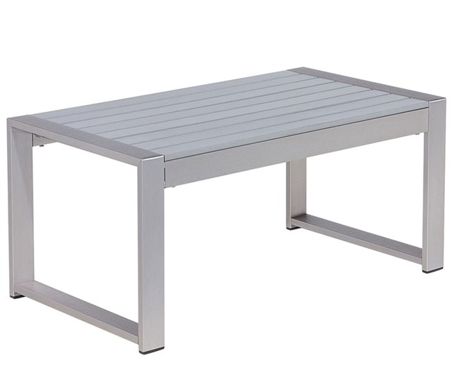 Beliani Mesa de centro SALERNO 50x90 Cinza Claro