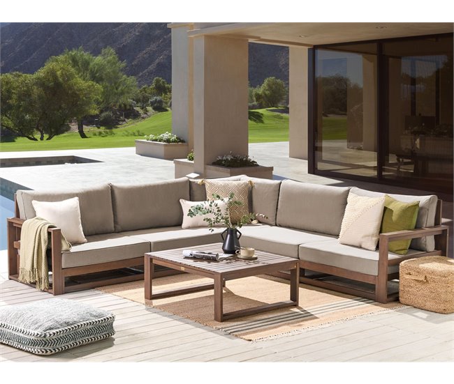 Beliani Conjunto lounge TIMOR Cinza Escuro