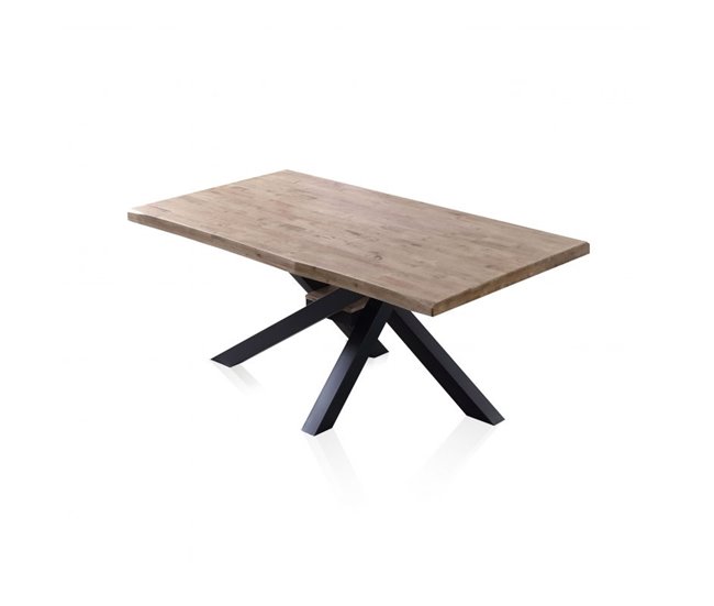 Mesa de jantar Xena Fit 180 100x100 Carvalho Cinza