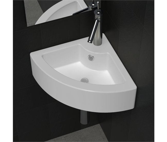 Lavatório - Lavabo - Pia de banheiro com extravasamento Branco