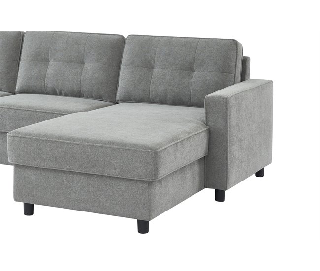 Chaise longue CIAN reversível 3 lugares cinza Cinza