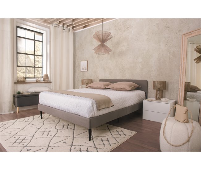 Cama STAR 150x190 cm cor cinza Cinza