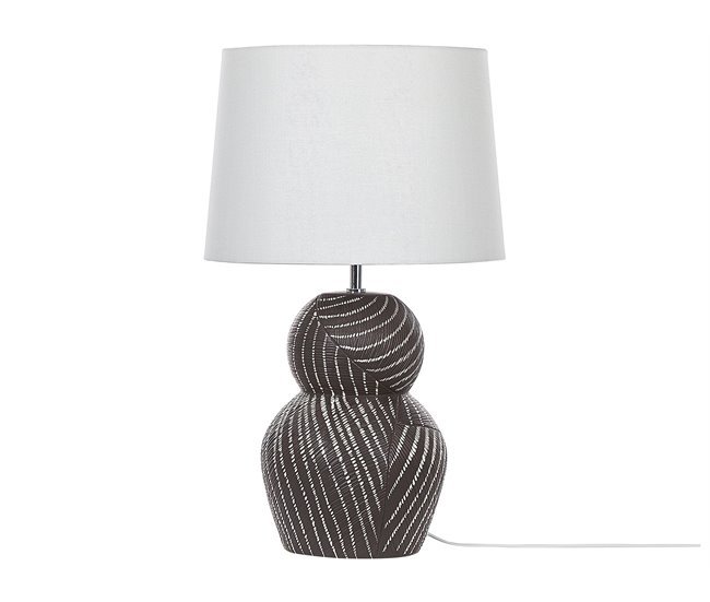 Beliani Lámpara de mesa GUAPORE Branco/ Bege