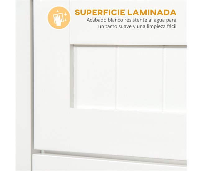 Armário para Micro-Ondas MDF HOMCOM, casa - cozinha Branco