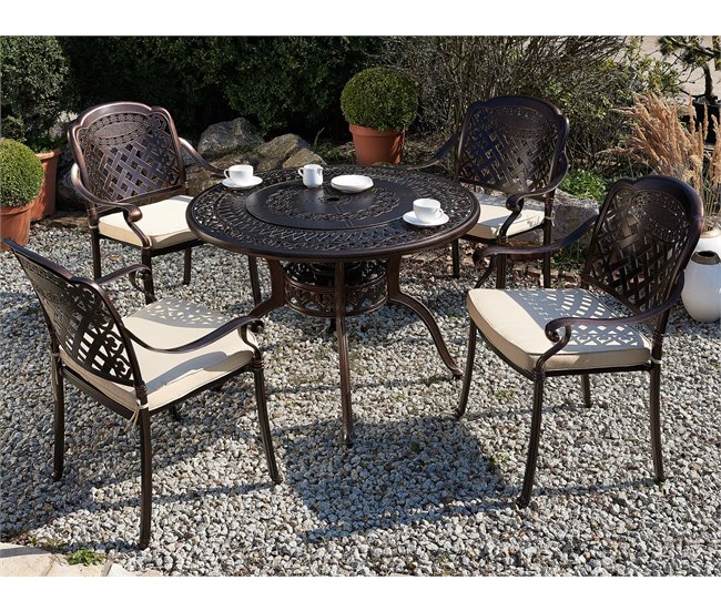 Beliani Mesa de jardim MANFRIA Castanho
