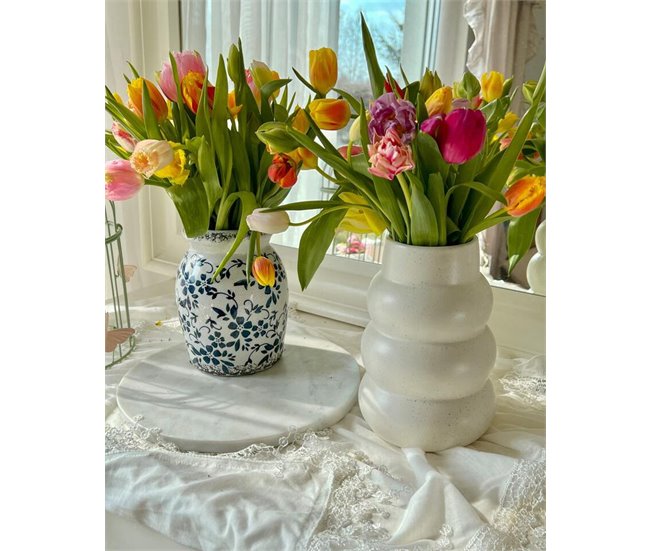 Beliani Jarrón para flores AMIDA Branco