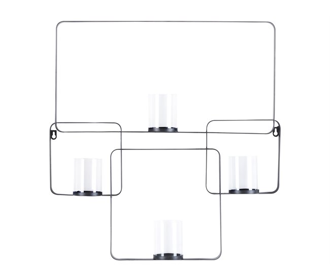 Beliani Candelabro PALAWAN Preto