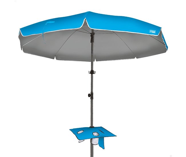 Aktive Guarda-sol de praia grande inclinável UV50 210x210 Azul