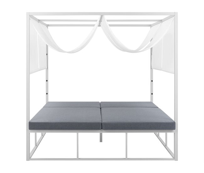 Beliani Cama de jardim PALLANZA Branco