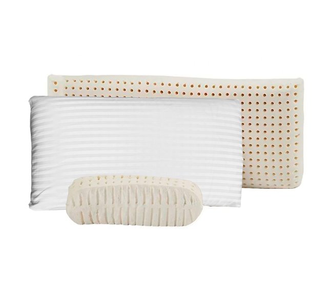 Travesseiro de látex perfurado com capa 105x35 Branco