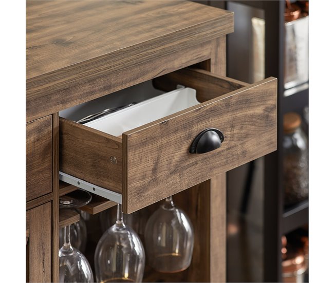 Aparador de jantar com compartimentos cúbicos SoBuy SVW20-N Natural